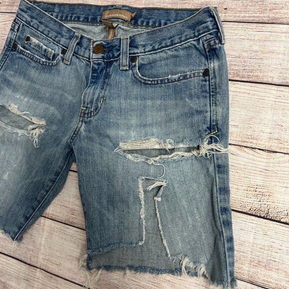Abercrombie & Fitch Distressed Denim Cutoff Shorts Size 2S Women's Jean Shorts - Picture 9 of 9